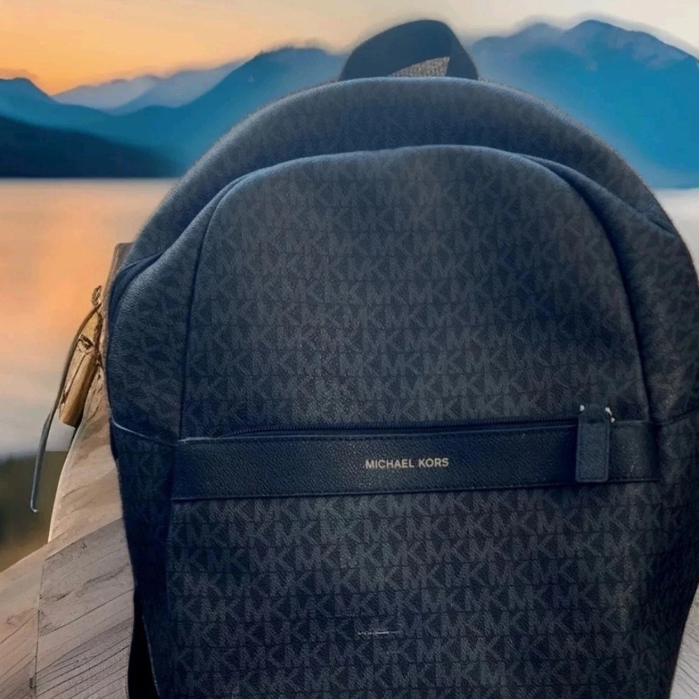 Michael Kors Black Backpack Sleek Design